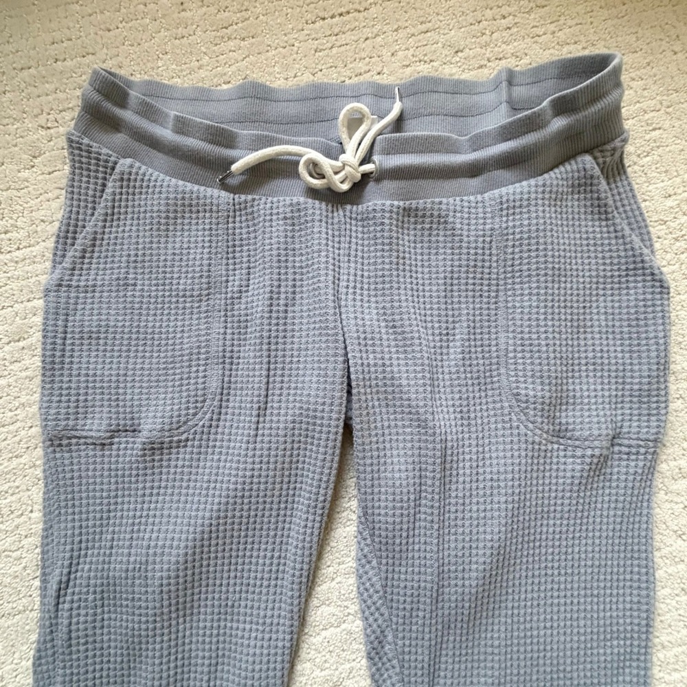 Gap Maternity Waffle Knit Joggers Gray Thermal Lounge Pants Medium 718797-02